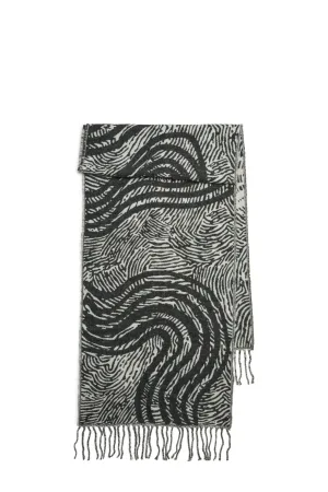 PIECES sjaal met franjes PCROSANNA grijs