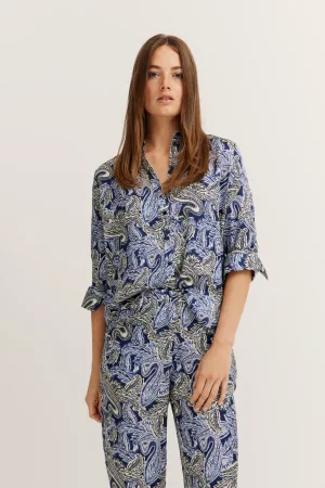 Bugatti Damen Overhemdblouse van vloeiende viscose