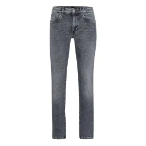 Boss Heren Delaware 3 Leren Patch Jeans (Houtskool)