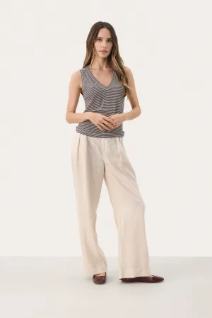 Jersey top Regular fit French Oak and Navy Stripe