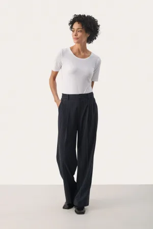 Pants Suiting Classic fit Dark Navy Pinstripe