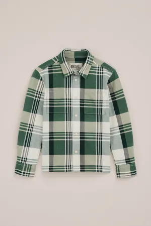 Blue Ridge – Jongens Overshirt met ruit – Regular fit – Groen – Katoen –
