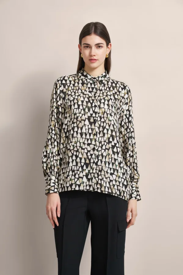 Bugatti Damen Overhemdblouse met grafische print