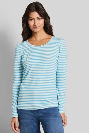 Bugatti Damen Shirt met lange mouwen en strepen