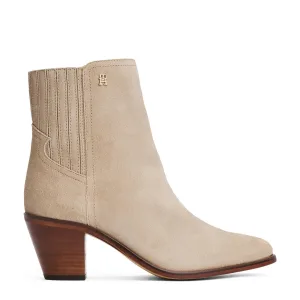 Tommy Hilfiger suède enkellaarzen beige