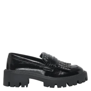 ONLY chunky lak loafers met studs zwart