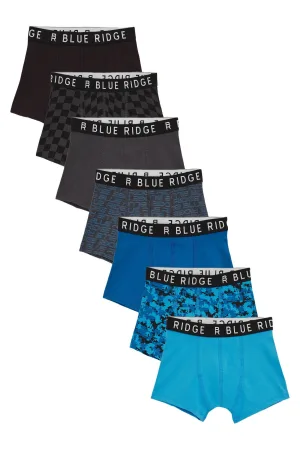 WE Fashion Blue Ridge boxershort – set van 7 blauw/zwart/grijs