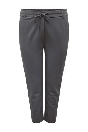 ONLY CARMAKOMA slim fit broek CARGOLDTRASH grijs