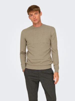 ONLY & SONS Gebreide trui ONSLOUI REG 12 MEL CREW KNIT NOOS