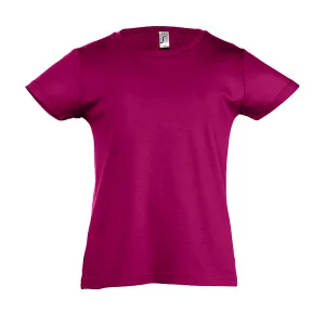 SOLS Meisjes Kersen Korte Mouw T-Shirt (Fuchsia)