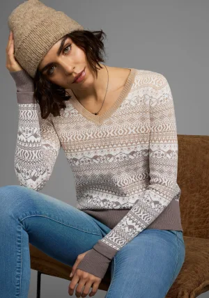 KangaROOS Jacquardtrui met een noors motief met kleine kangoeroe