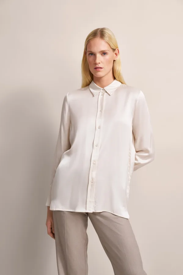 Bugatti Damen Overhemdblouse met een langer achterpand