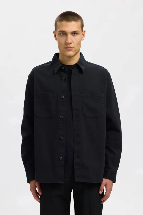 SELECTED HOMME overshirt zwart