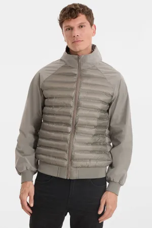 anytime hybrid gewatteerde jas lichtkhaki