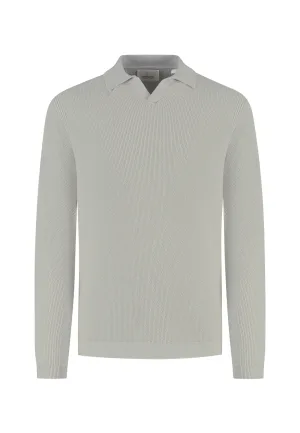 Dstrezzed Kostas Longsleeve Polo 405934 Poloshirts 831 Ghost Grey