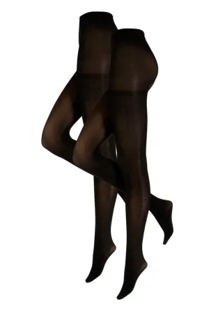 anytime microfibre panty 60 denier – set van 2 zwart