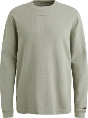 Cast Iron Longsleeve T-shirt Waffle Lichtgroen