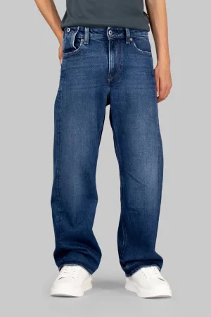 G-STAR high waist loose fit jeans medium blue denim