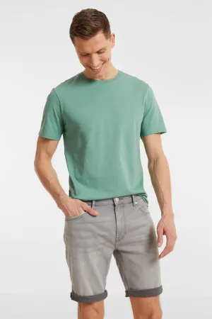 anytime denim short lichtgrijs