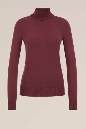 WE Fashion – Dames Coltrui – Regular fit – Donkerrood – Viscose –