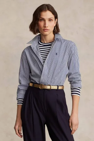 POLO Ralph Lauren gestreepte blouse blauw