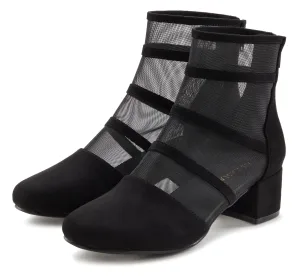 Lascana Laarsjes Ankle boots, laarzen met modieuze mesh-inzetten vegan
