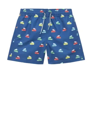 Mango Kids zwemshort blauw/geel/rood