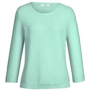 Trui ronde hals 100% SUPIMA® katoen Van Peter Hahn turquoise