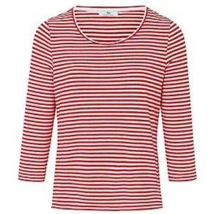 Shirt ronde hals en 3/4-mouwen Van Peter Hahn rood
