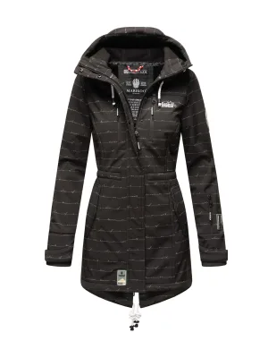 Marikoo lange dames gewatteerde jas Abendsternchen met afneembare capuchon