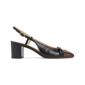 Valentino Garavani Hoge hakken – Black Leather Pumps With Heel in zwart