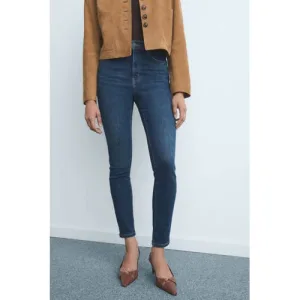 Mango high waist skinny jeans medium blue denim