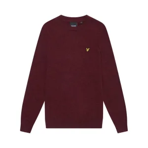 Ronde hals trui van lamswol Lyle & Scott Blend