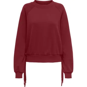 Only Onljett l/s o-neck emb. box swt