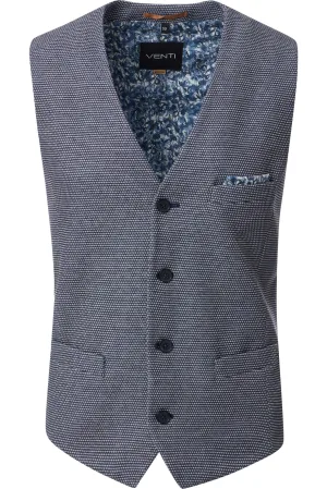 Venti Vest blauw, Effen