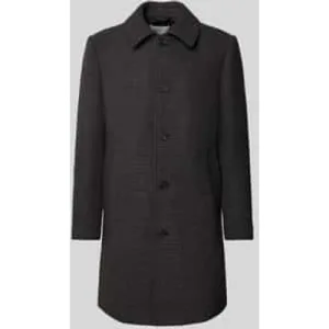 Selected Homme Regular fit lange wollen jas met platte kraag, model ‘ARCHIVE’