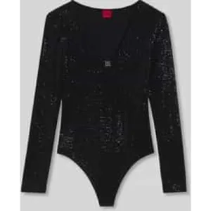 HUGO Slim fit body van glanzende, elastische jersey, model ‘DAMMERY’