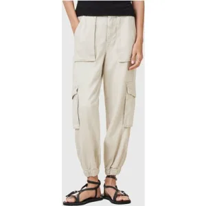 AllSaints Freda Tencel Trouser Ecru White