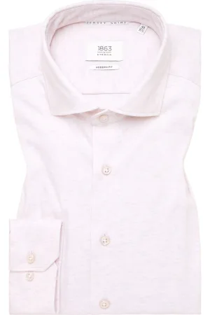 ETERNA 1863 Jersey shirt ecru, Effen