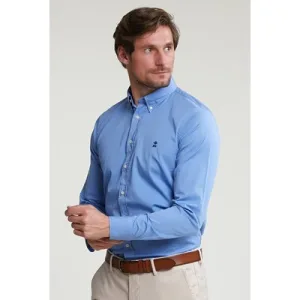 River Woods Custom Fit Uni Cotton Shirt Creek Blue