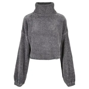 Damesshirt met coltrui Urban Classics chenille
