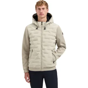 No Excess Jacket short fit sealed hooded knit stone