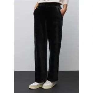 Street One Dames Straight Legs corduroy broek in Zwart