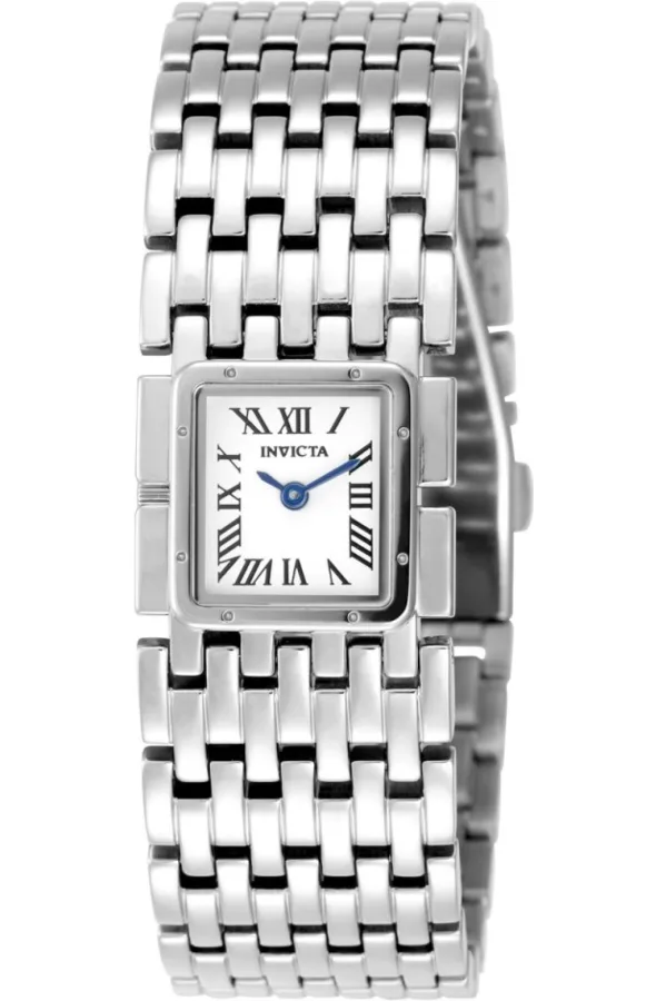 Invicta Mayamar 49476 Dames Horloge – Quartz Uurwerk – Roestvrij Staal met witte Wijzerplaat – 21mm