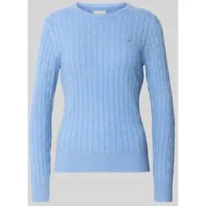 Gant Pullover met kabelpatroon en logostitching