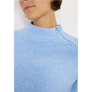 Cecil Dames Trui met structuur en ritssluiting in Blauw