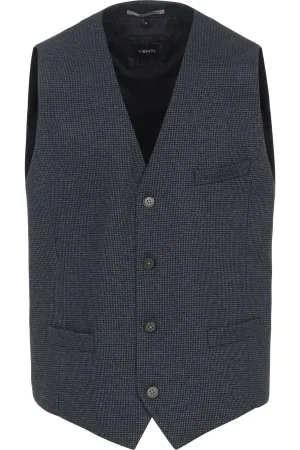 Venti Vest blauw, Effen