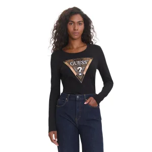 Dames-T-shirt Guess Leo Triangle