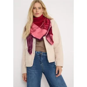 Cecil Dames Sjaal met zebrapatroon in Rood