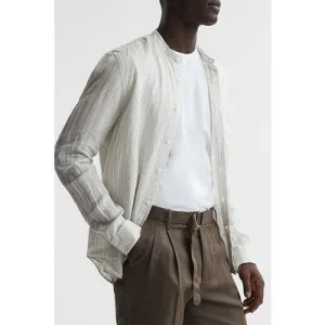 Reiss Ocean Casual Shirt Oatmeal/white